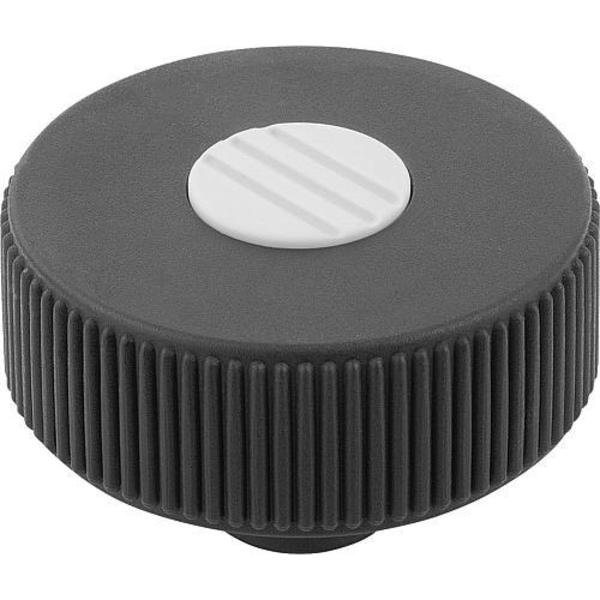 Knurled Wheels components in steel, internal thread, Style K, inch, Kipp, Mfr#: K0260.22A45